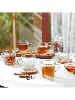 Handcrafted Artisan Crystal Tumbler Glasses (Set of 4)
